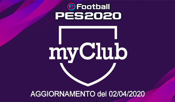PES 2020 MyClub - Aggiornamento 02 Aprile