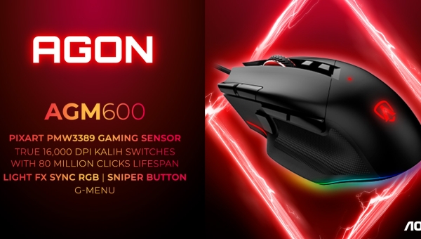 AGON by AOC lancia il mouse gaming ad alte prestazioni AGM600