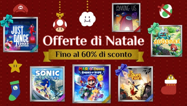 Oltre 1500 titoli per Nintendo Switch In sconto fino al 60% durante le offerte di natale al via da domani