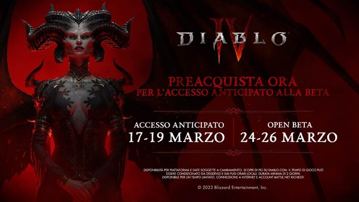 Annunciato il video di presentazione di gioco e le date dell'open beta di Diablo IV
