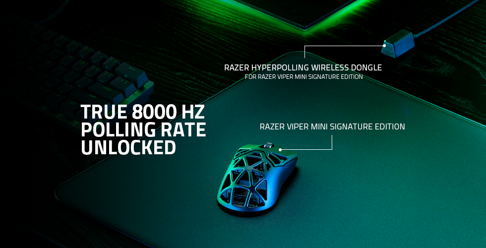 Razer abbatte le barriere delle prestazioni con il primo vero polling rate wireless a 8000hz