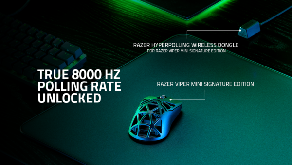 Razer abbatte le barriere delle prestazioni con il primo vero polling rate wireless a 8000hz