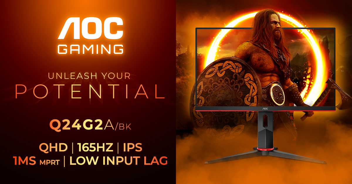 AOC presenta il nuovo monitor AOC GAMING Q24G2A/BK
