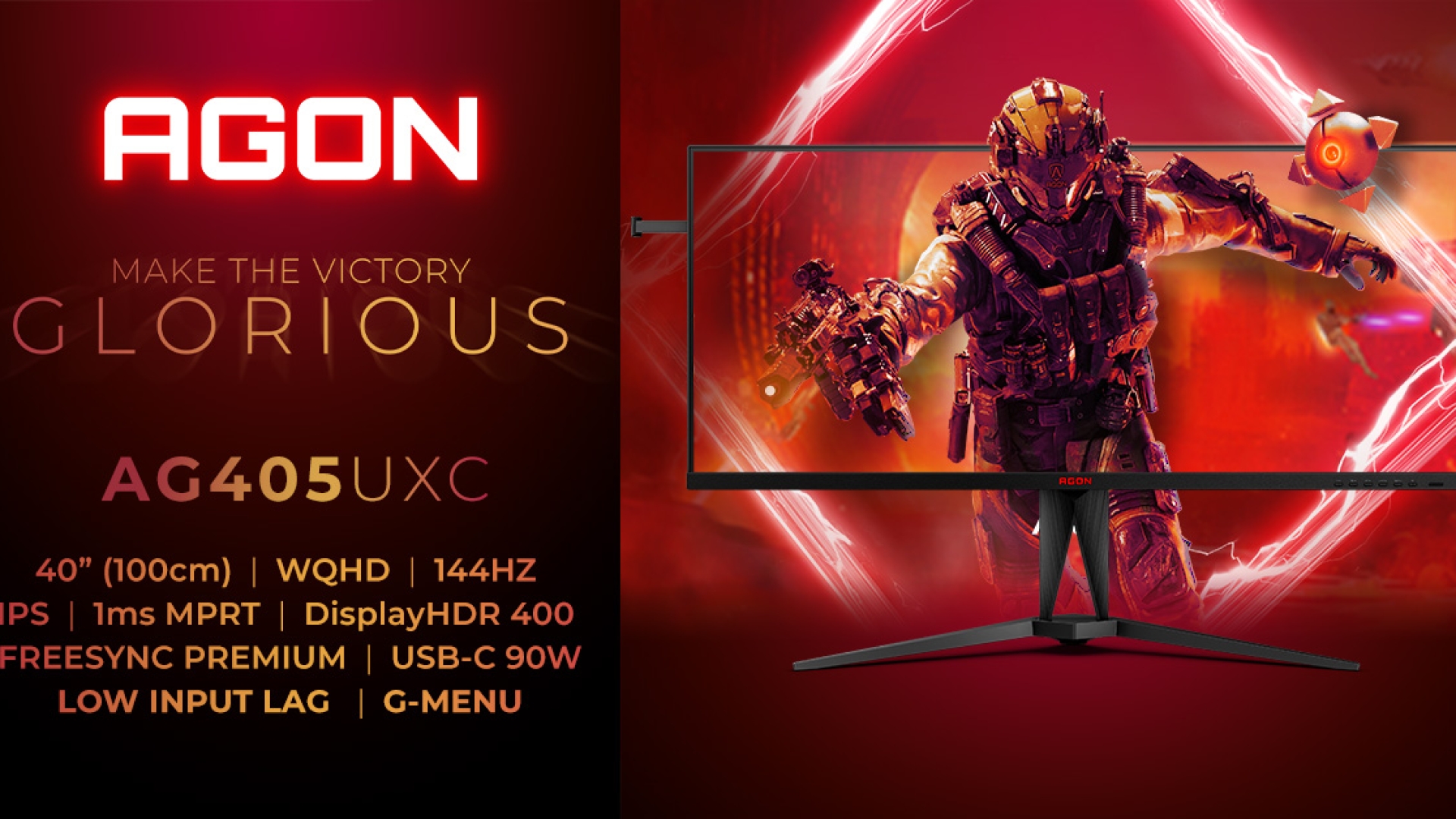 AGON by AOC presenta l'ultra-wide AG405UXC: innovativo formato 40&quot; con 144 Hz