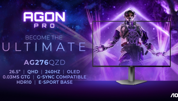 AGON by AOC presenta un monitor gaming OLED da 26.5″ con 240 Hz: AGON PRO AG276QZD