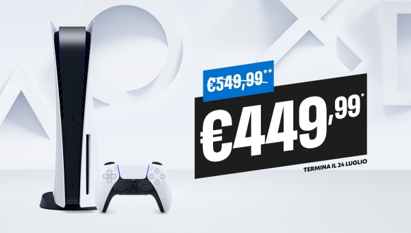 PlayStation 5 è scontata di €100 fino al 24 luglio