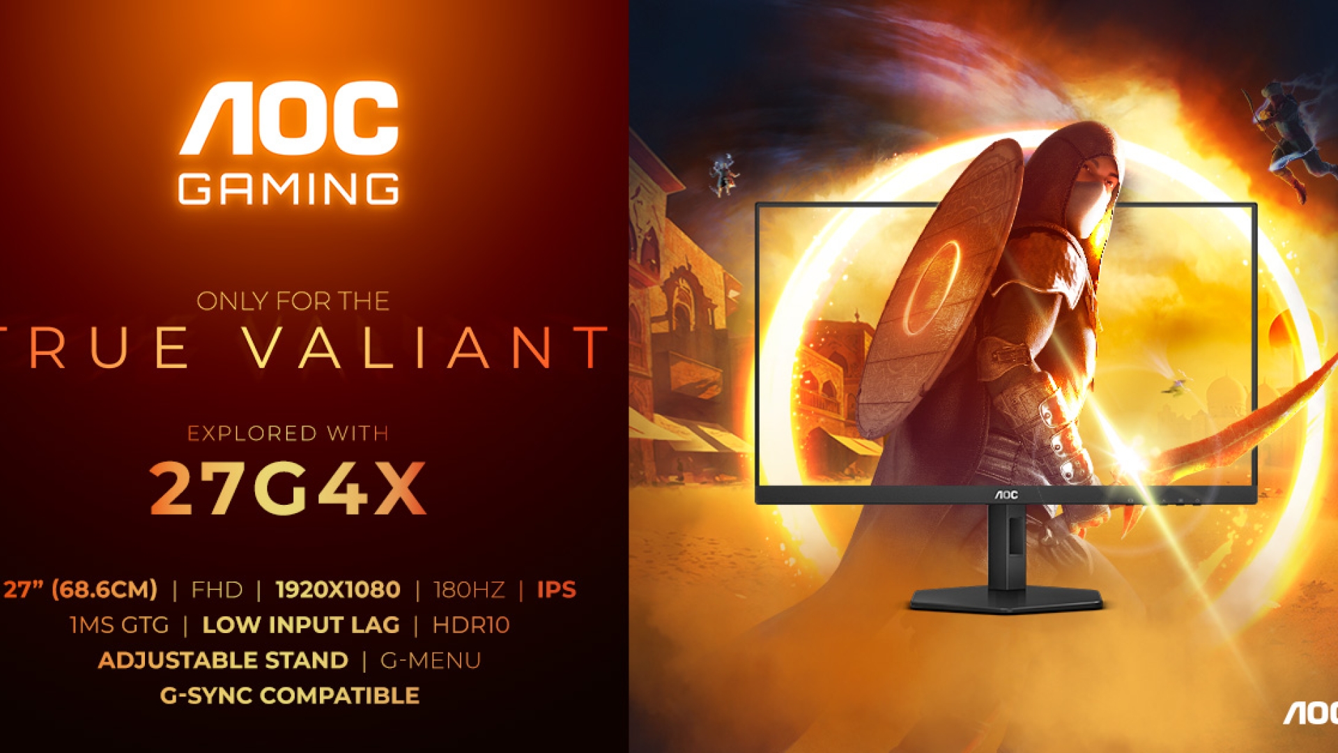 AOC GAMING 24G4X e 27G4X debuttano con 180 Hz e un nuovo design