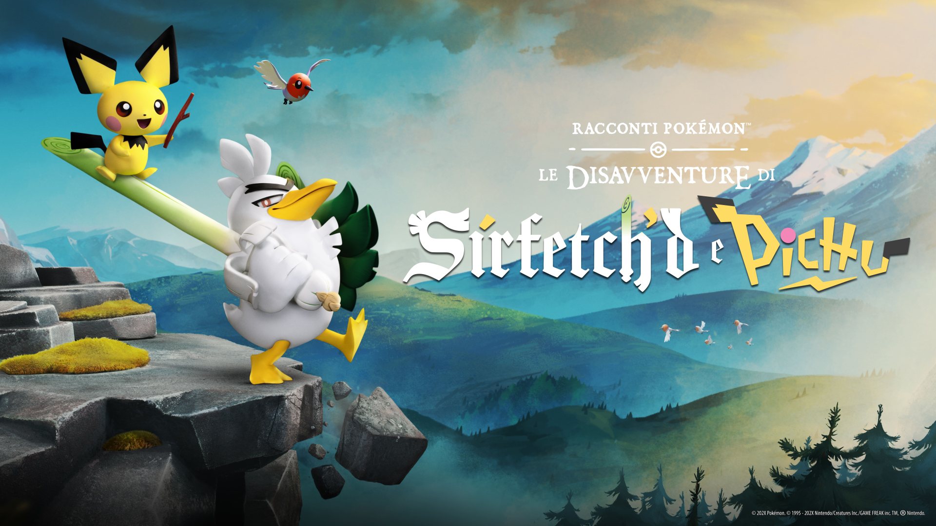 Pokémon e Aardman svelano nuovi dettagli su “Racconti Pokémon: Le disavventure di Sirfetch’d e Pichu”