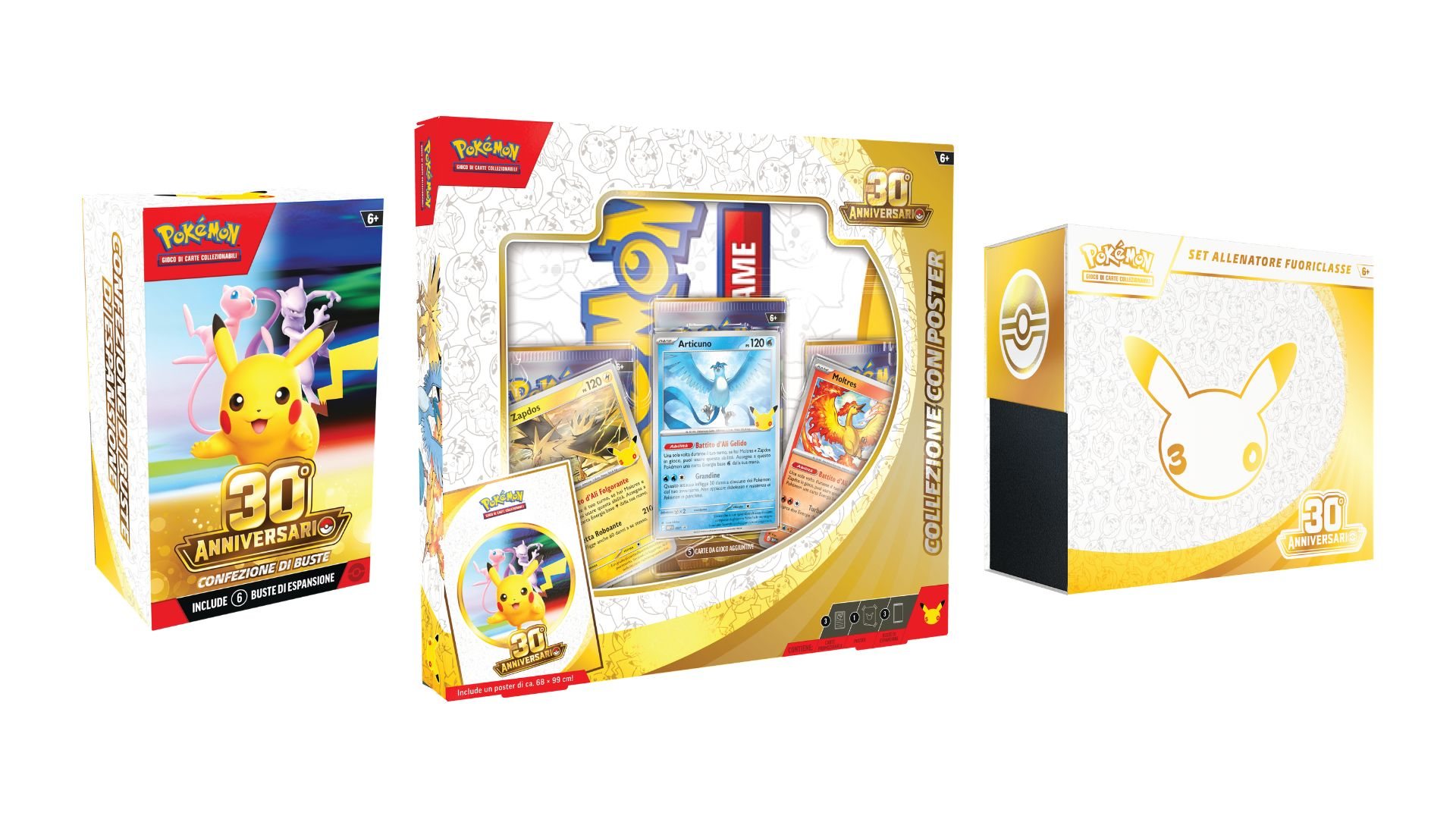 GCC Pokémon: svelata l'intera linea di prodotti dell'espansione 30° Anniversario